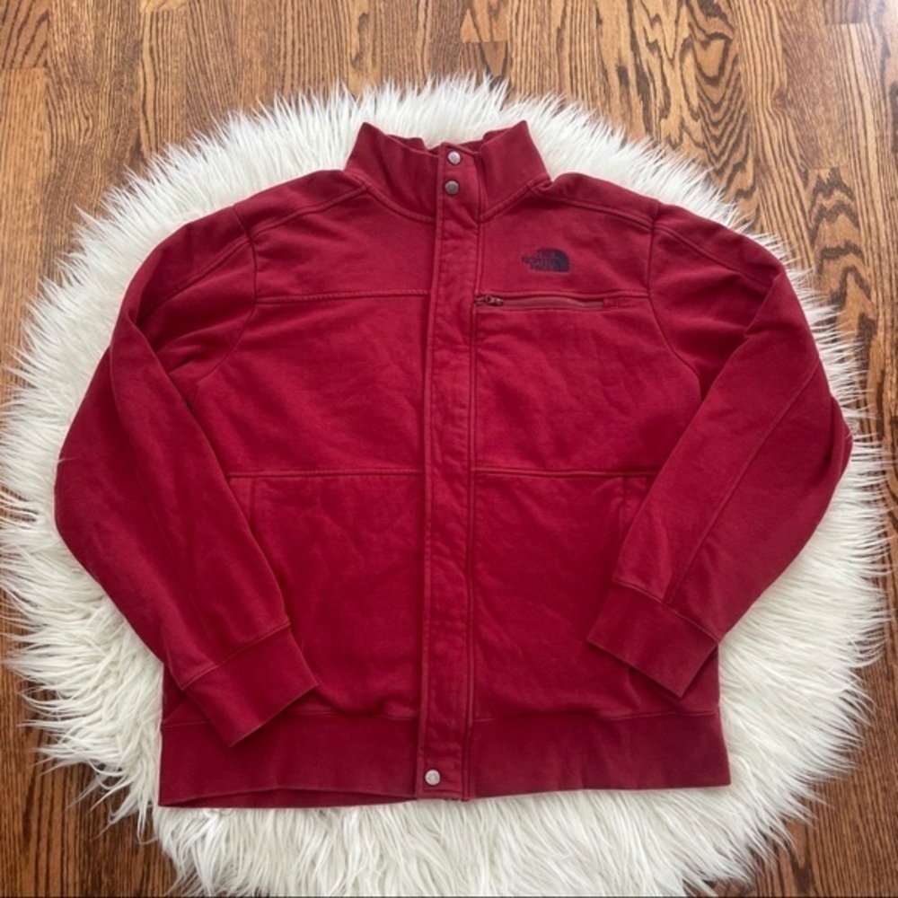 The North Face Red full zip sweatshirt jacket mens‎ XL